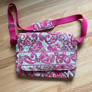 Vera Bradley Paisley meets plaid messenger bag